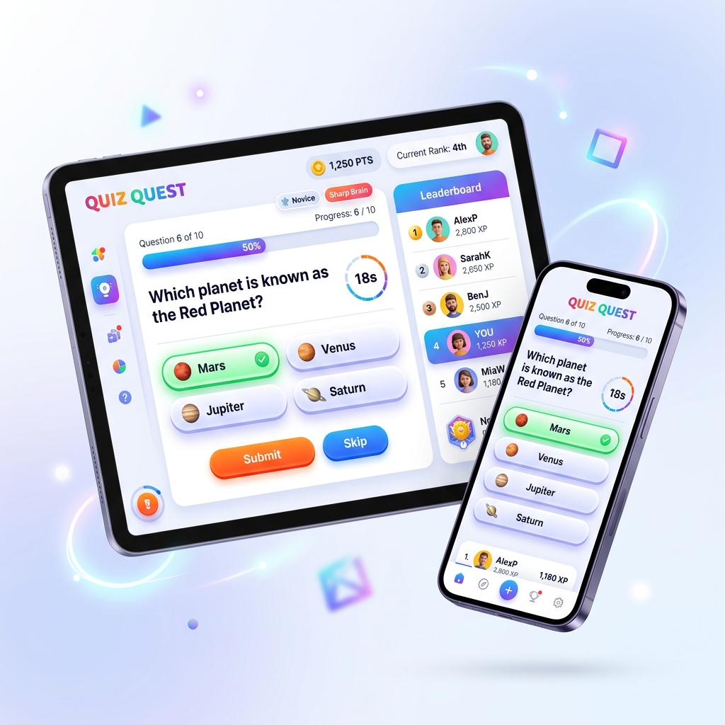 Online Quiz Mockup