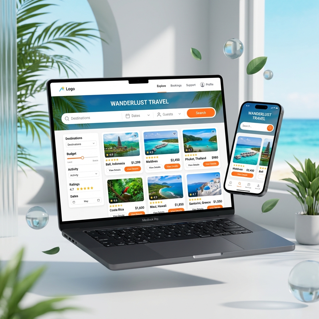 Tour Booking Website Mockup
